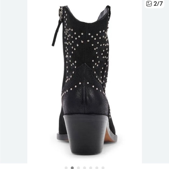 Dolce Vita Black Studded Ankle Booties - Picture 4 of 13